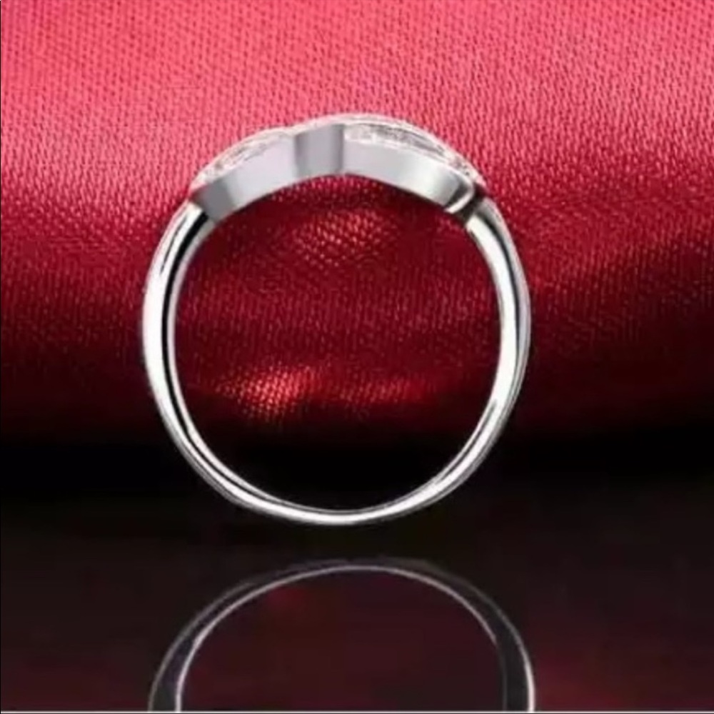 INFINITY 925 STERLING SILVER DIAMOND RING - Picture 6 of 6